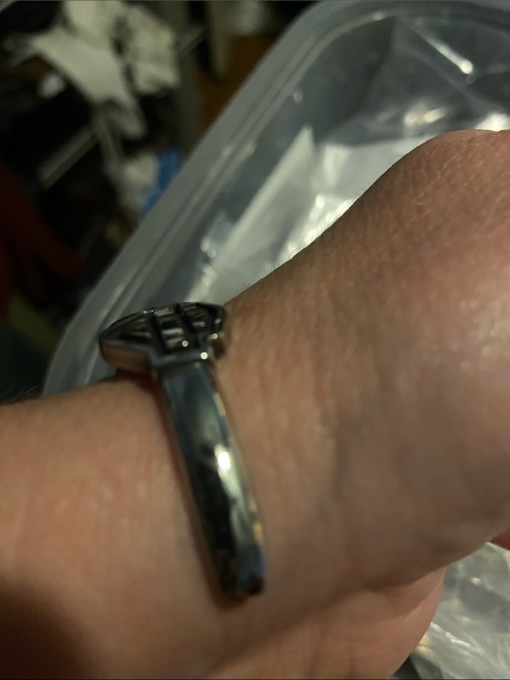 Harley-Davidson Silver and Black Skull Link Bracelet - Picture 4 of 6